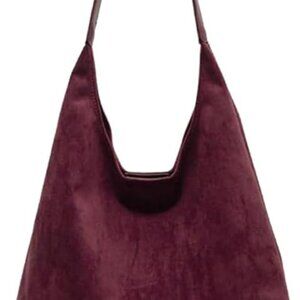 Suede Tote Bag Women Large Capacity Fashionable Shoulder Handbag